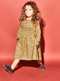 Brown Floral Babydoll Dress