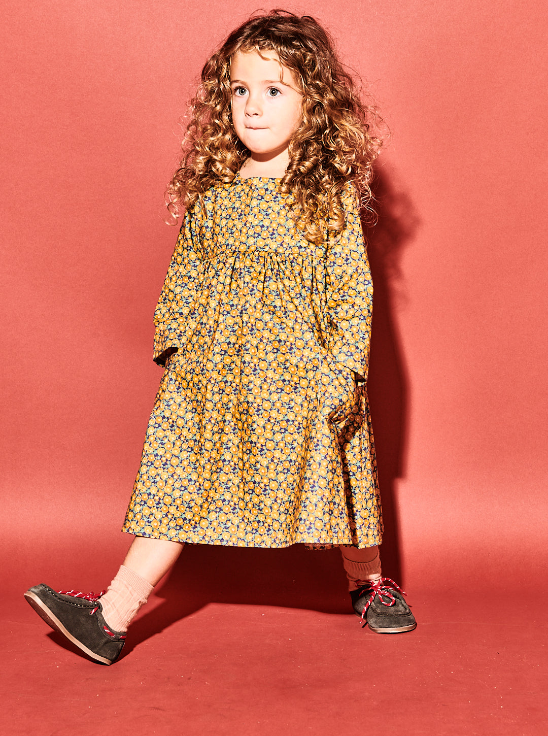 Brown Floral Babydoll Dress