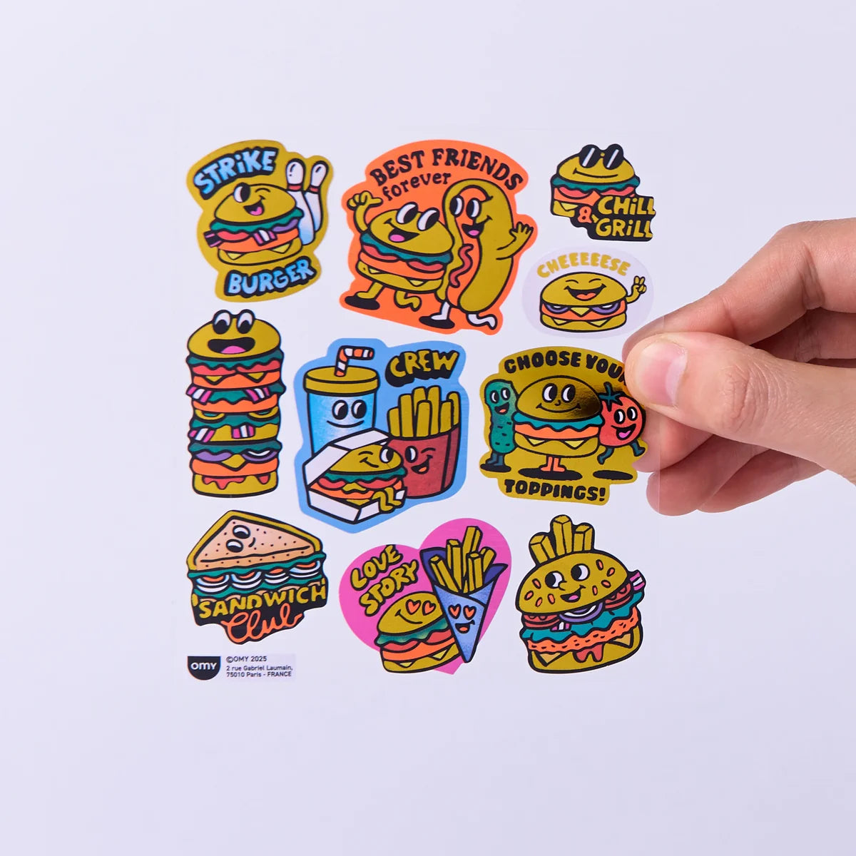 OMY: Burger Stickers