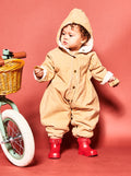 Mustard Gingham Corduroy Pramsuit