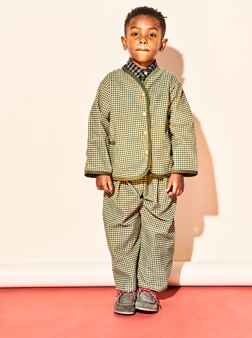 Forest Gingham Corduroy Trousers