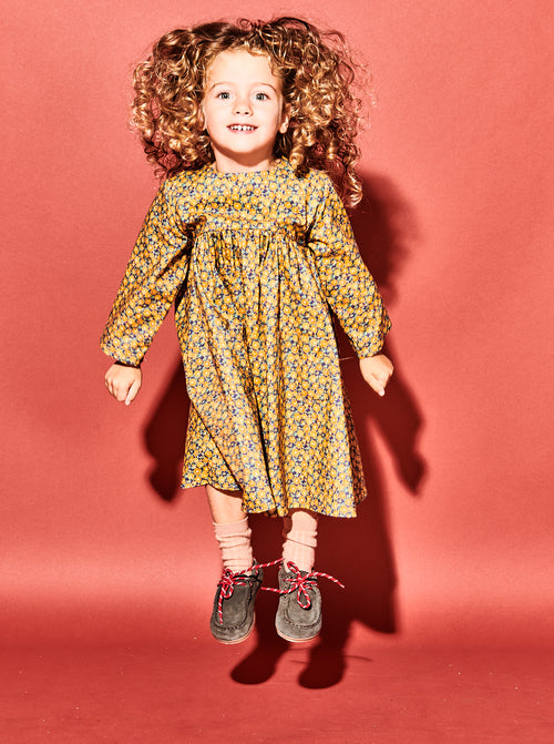 Brown Floral Babydoll Dress