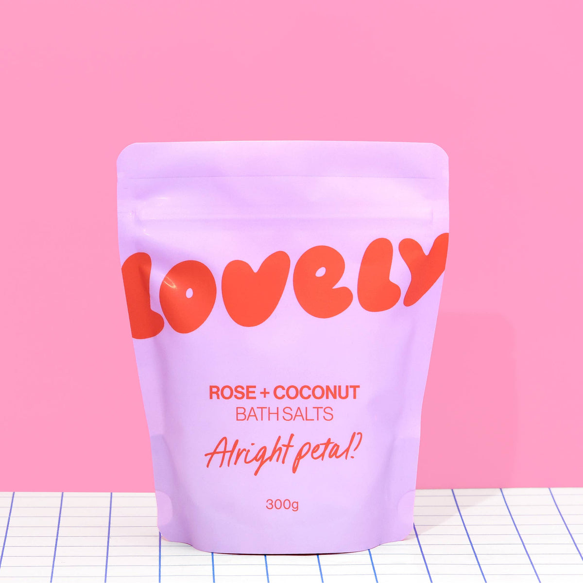Lovely: Bath Salts - Rose + Coconut