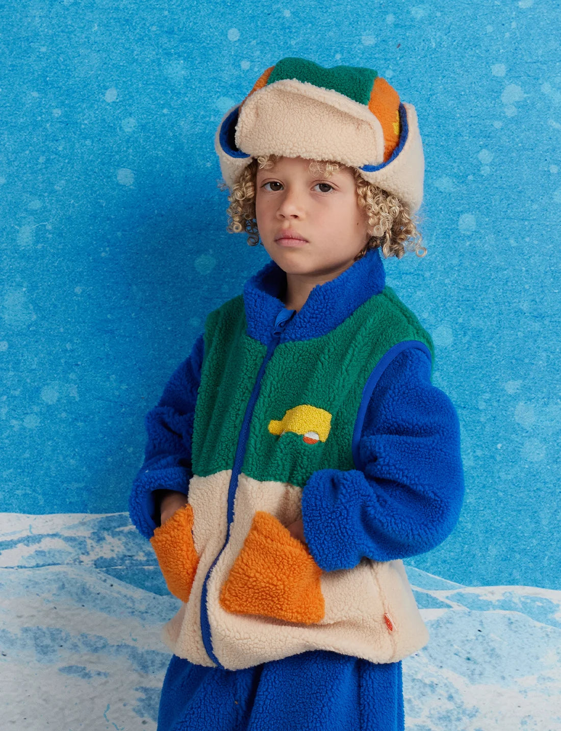 Halcyon Nights: Sherpa Jacket Vest Beep Beep (Blue)