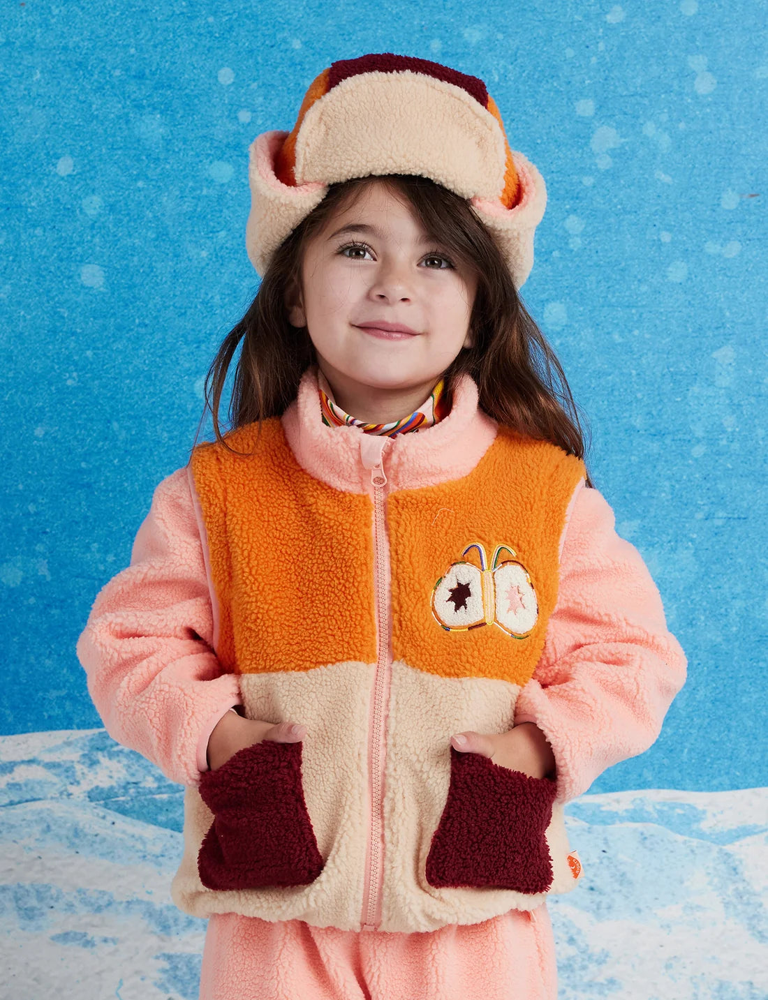 Halcyon Nights: Sherpa Jacket Vest Flutterby (Pink)