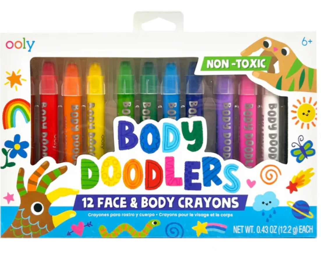 Ooly Body Doodlers: Face & Body Crayons