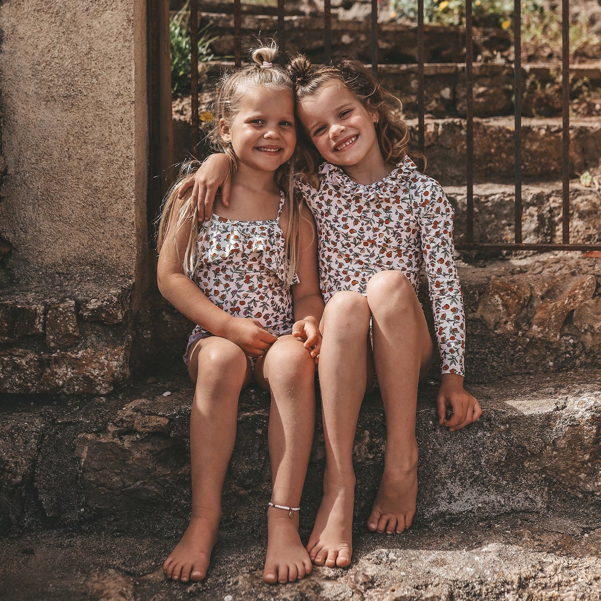 Salted Stories: Pomme Flower Long Sleeve Swimsuit