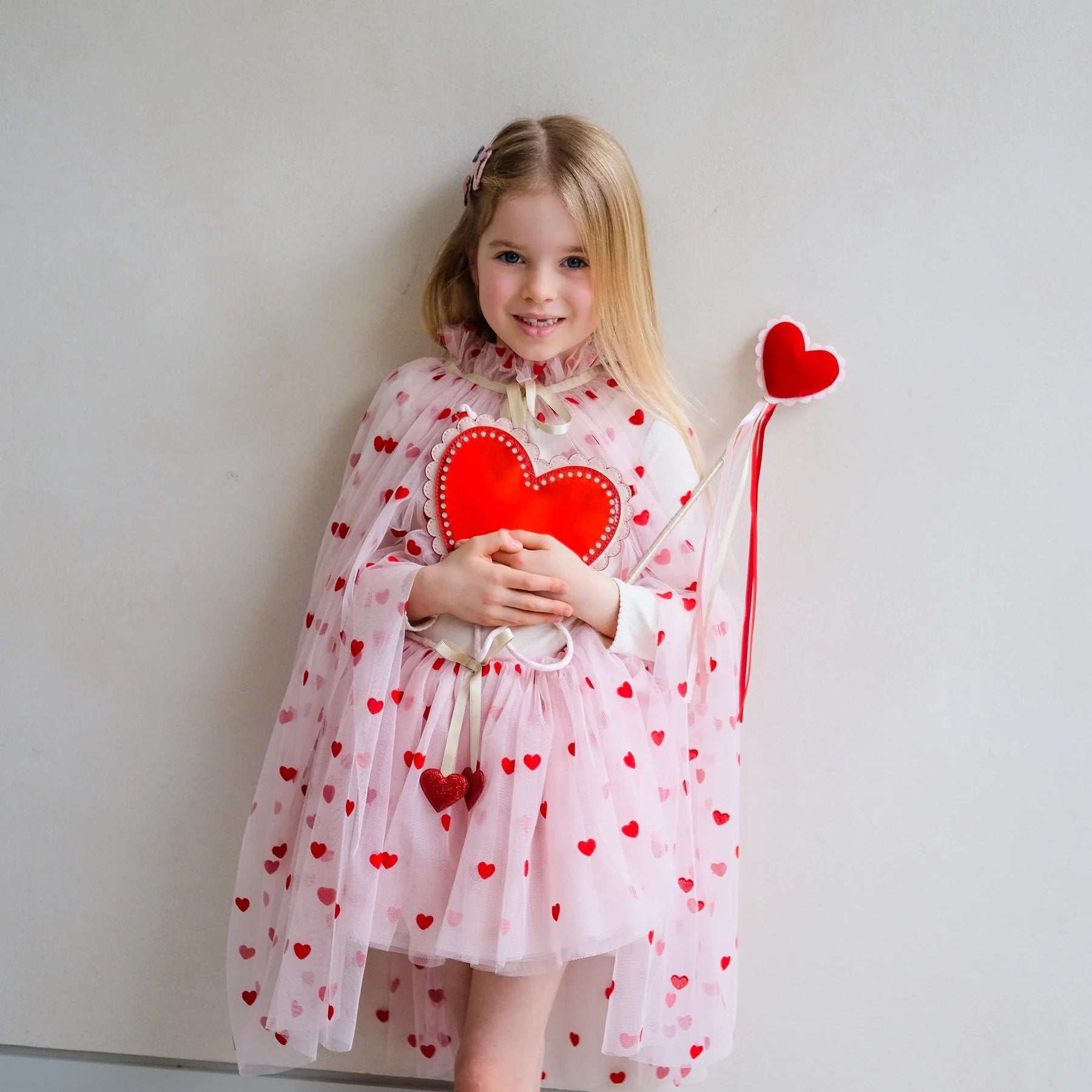 Mimi & Lula: Heart Print Cape