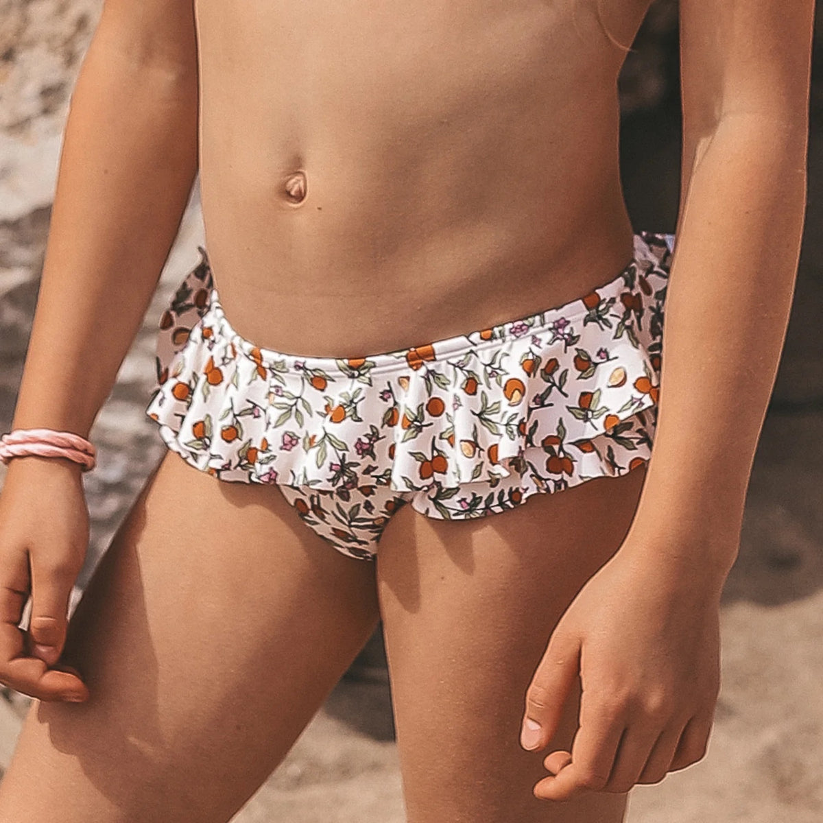 Salted Stories: Pomme Flower & Green Glitter Crinkle Bikini Bottoms (2 pack)