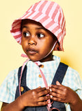 Pink Striped Sun Hat