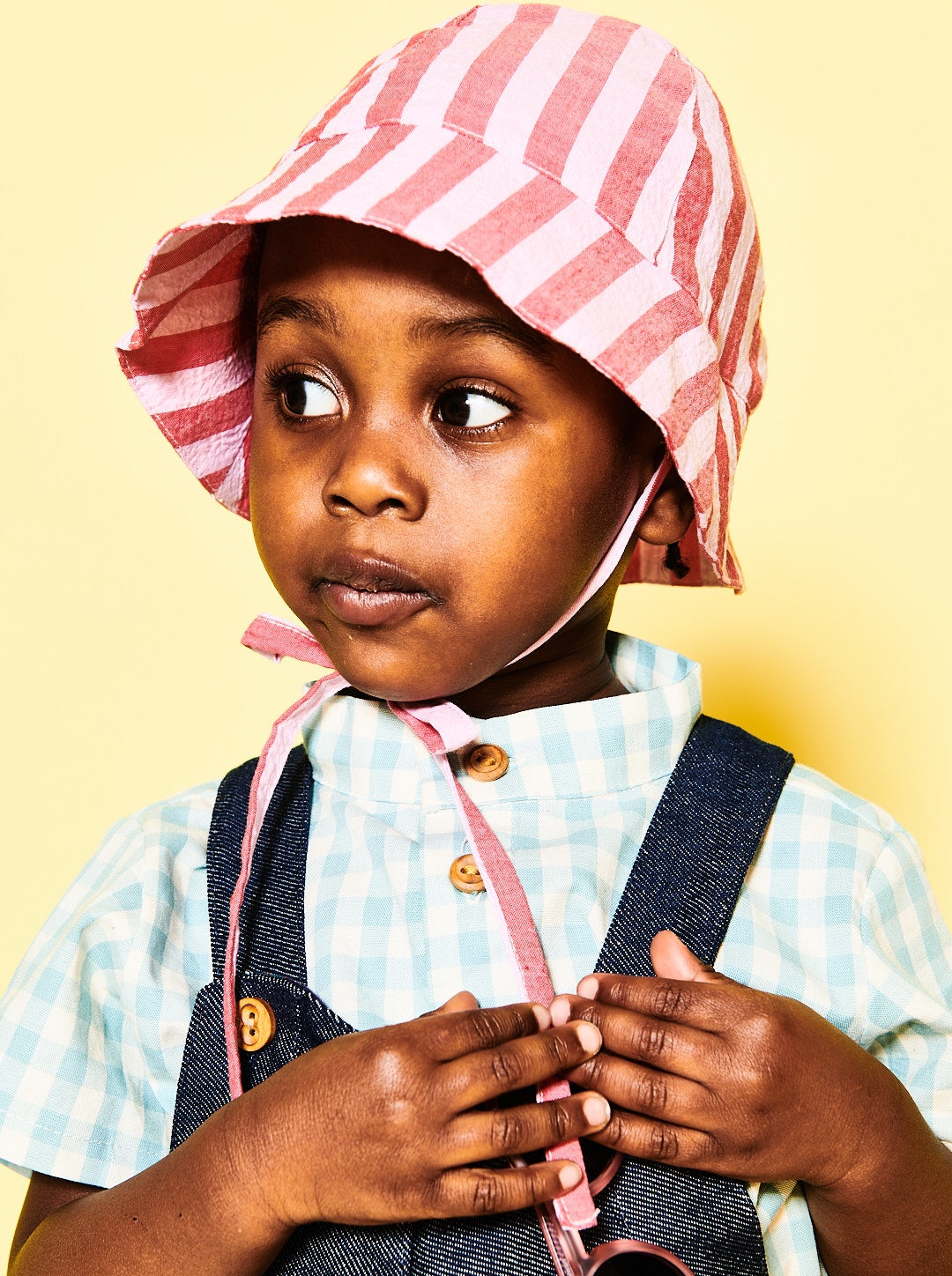Pink Striped Sun Hat