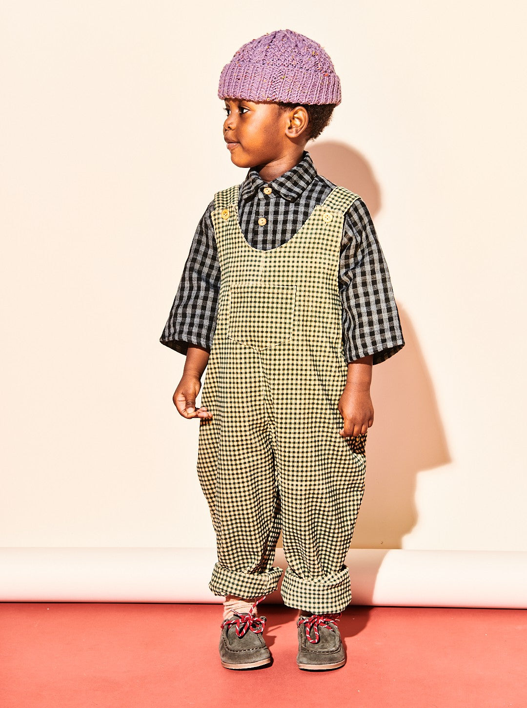Forest Gingham Cord Slouch