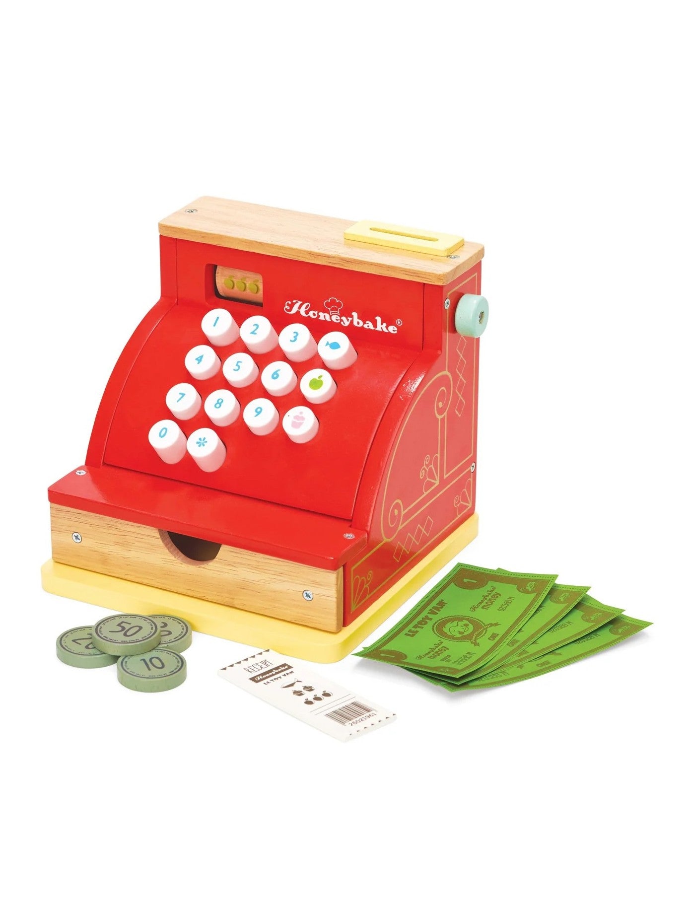 Le Toy Van Wooden Cash Register Toy in Red