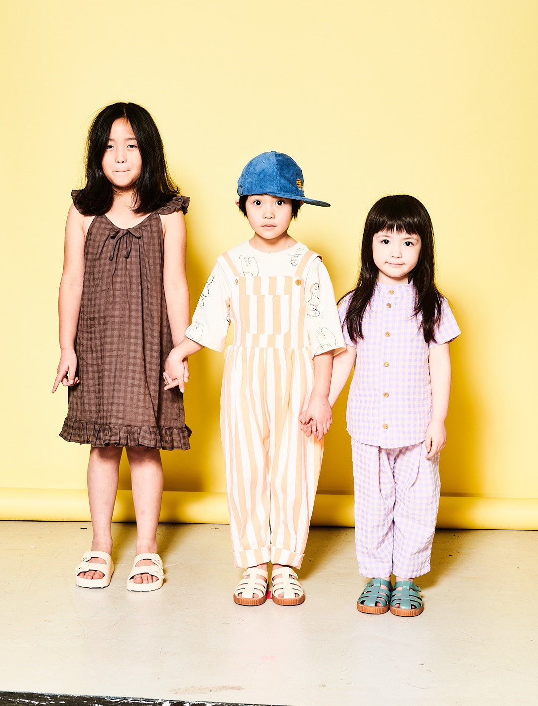 Peach Bold Stripe Tie Back Dungarees