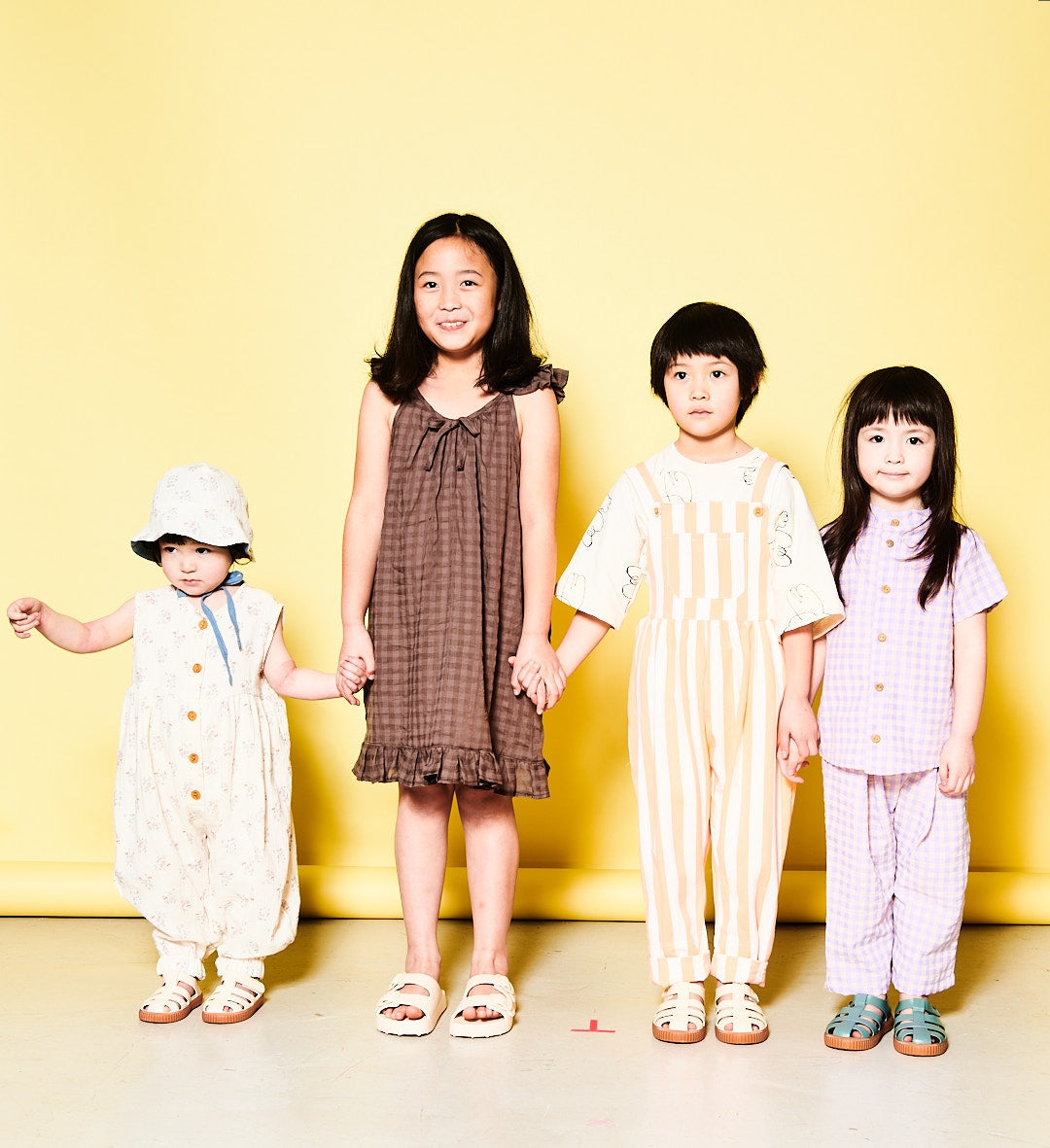 White Floral Print Cotton Gauze Pantaloon and Hat Set