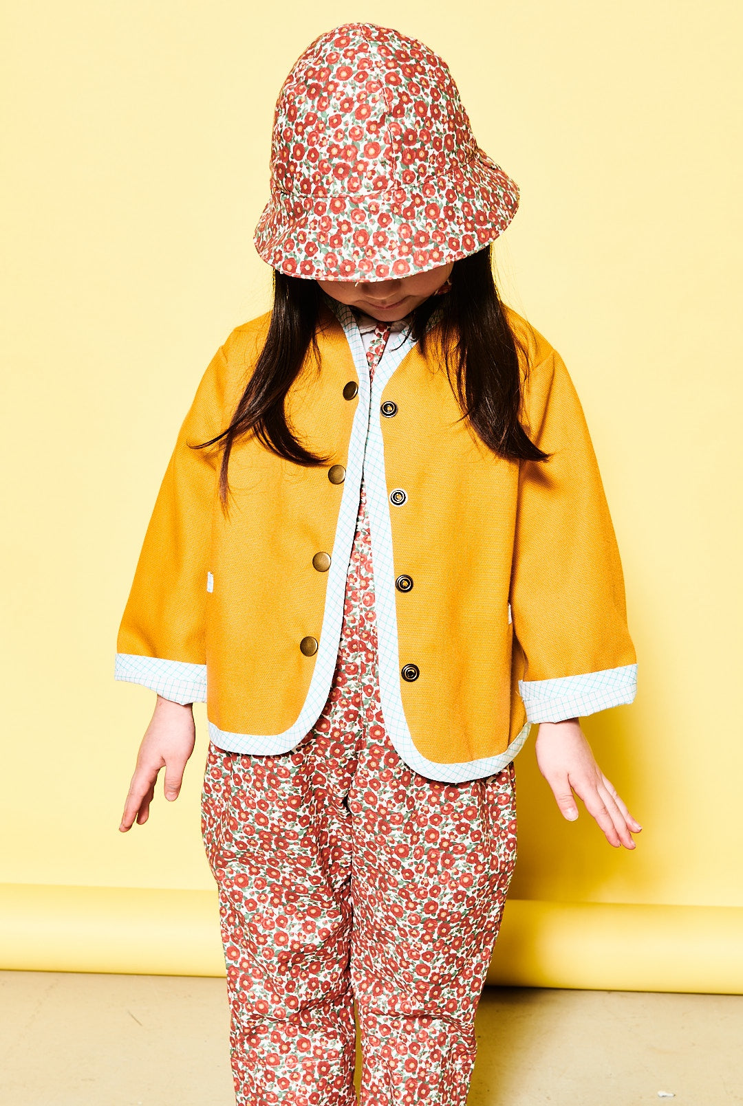 Red Poppy Print Sun Hat