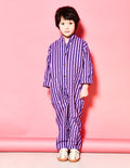 Purple Stripe Seersucker Romper