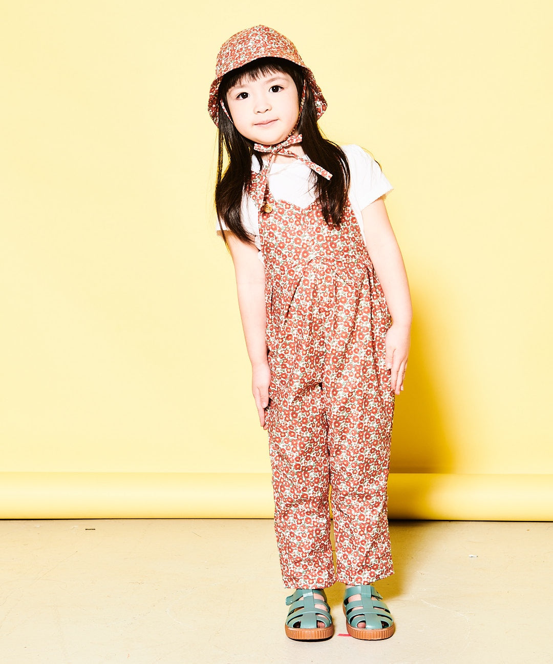 Red Poppy Pleat Front Dungaree