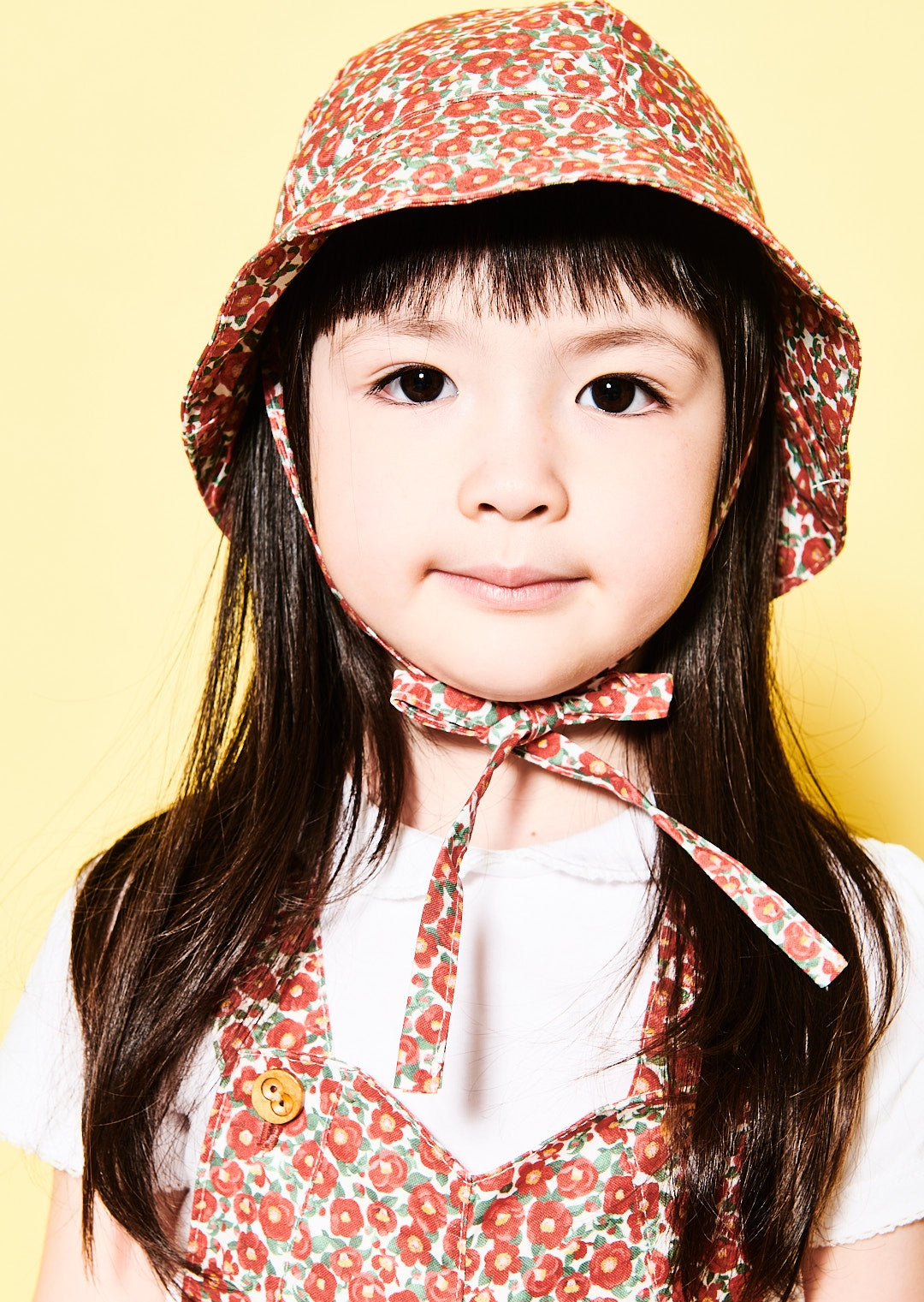 Red Poppy Print Sun Hat