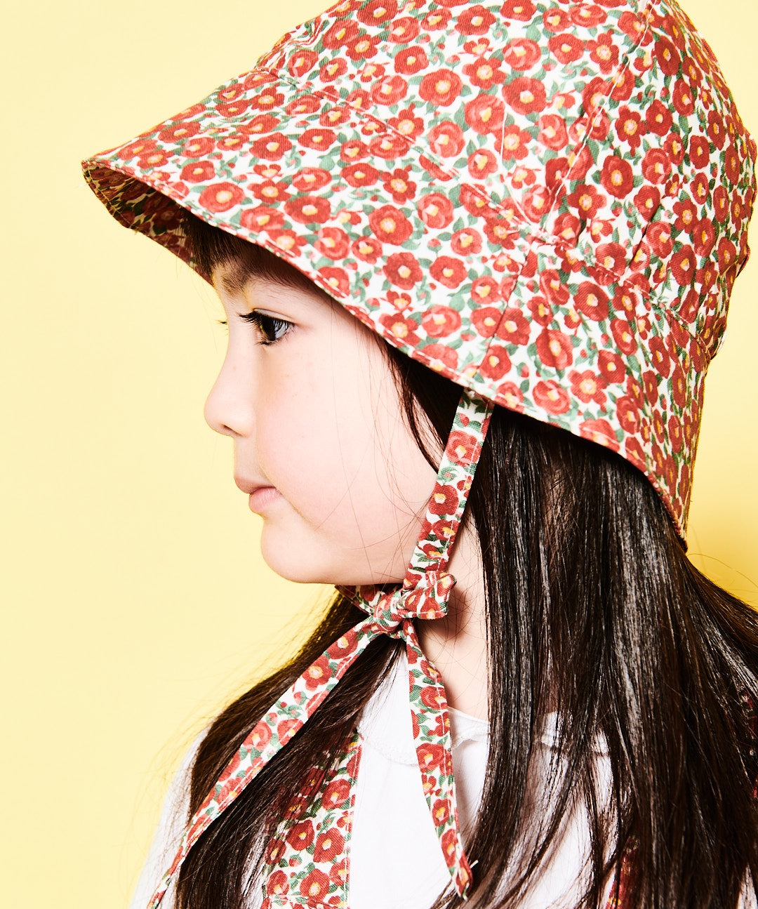 Red Poppy Print Sun Hat