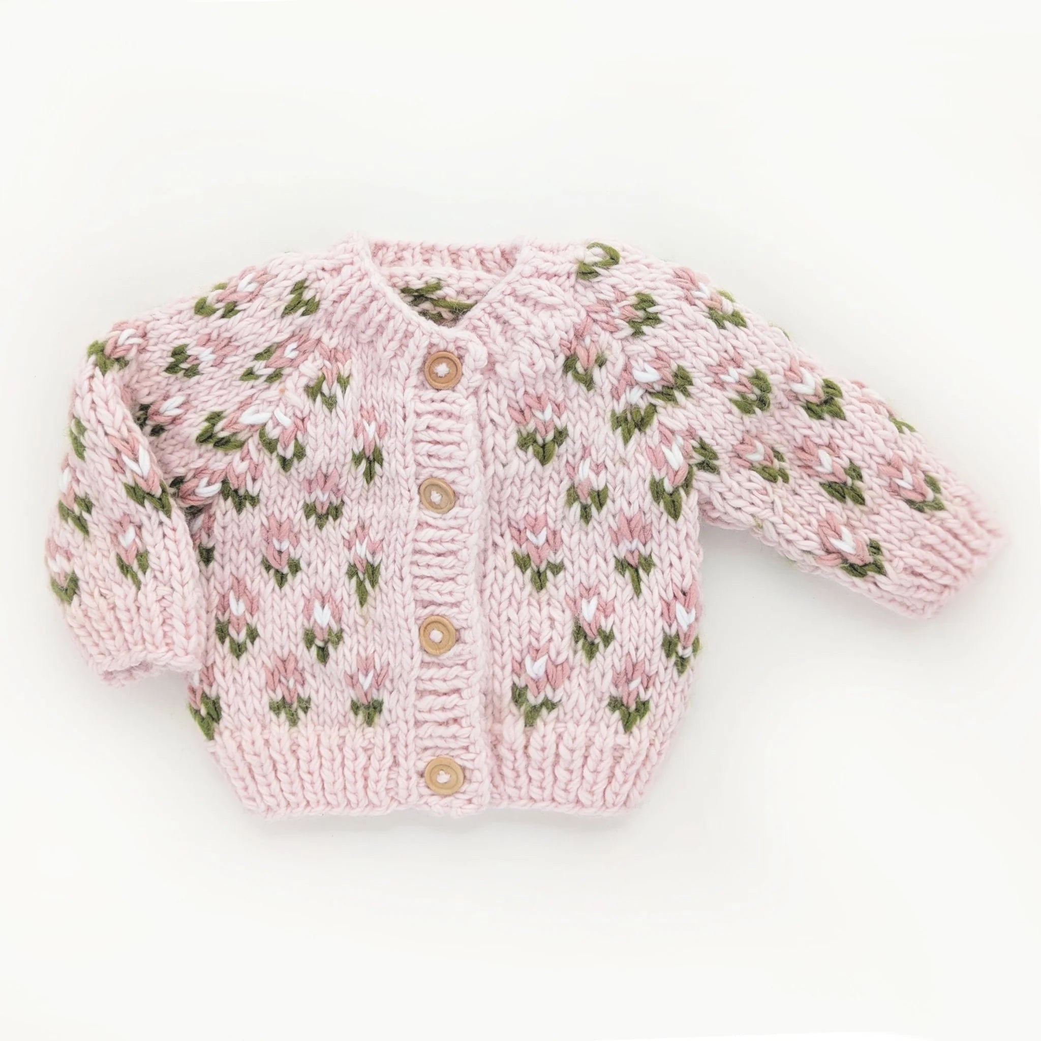 Huggalugs: Bitty Blooms Cardigan Blush