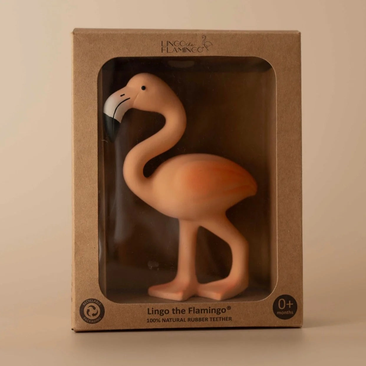 Lingo the Flamingo: Natural Rubber Teether