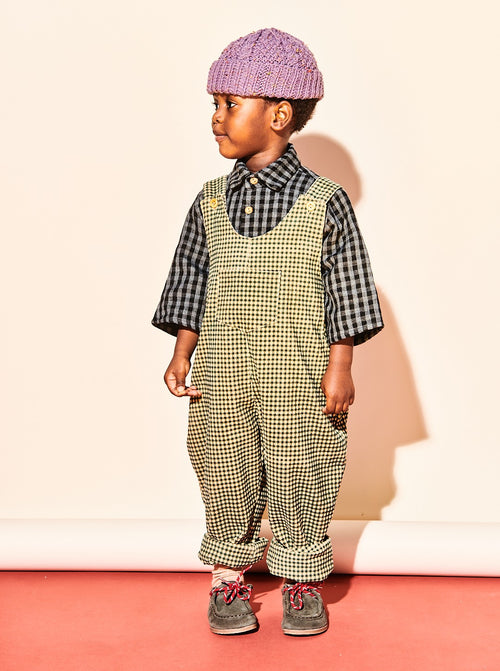 Green Gingham Cord Slouch