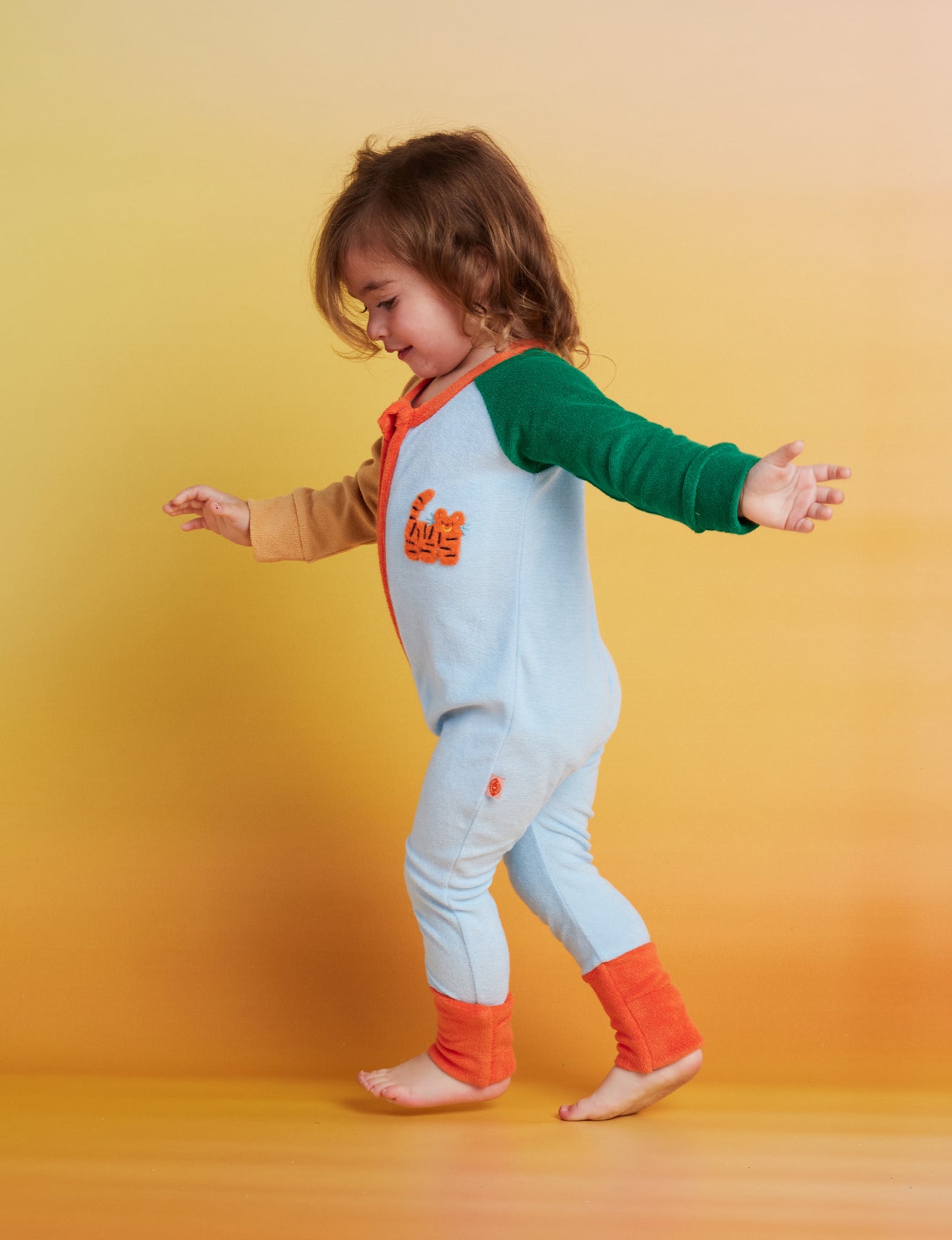 Halcyon Nights: Terry Long Sleeve Romper Zoo Crew (Blue)